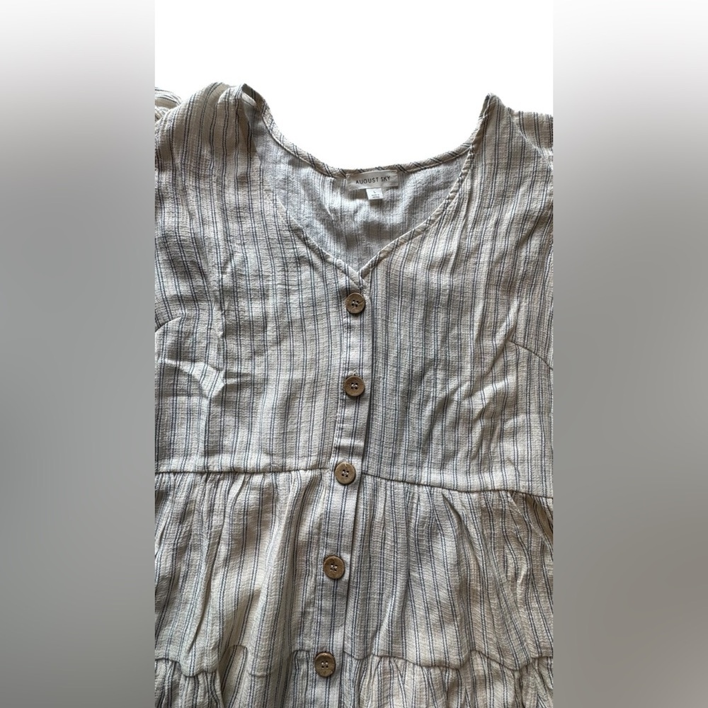 August Sky Striped Dress Size L - Picture 7 of 13